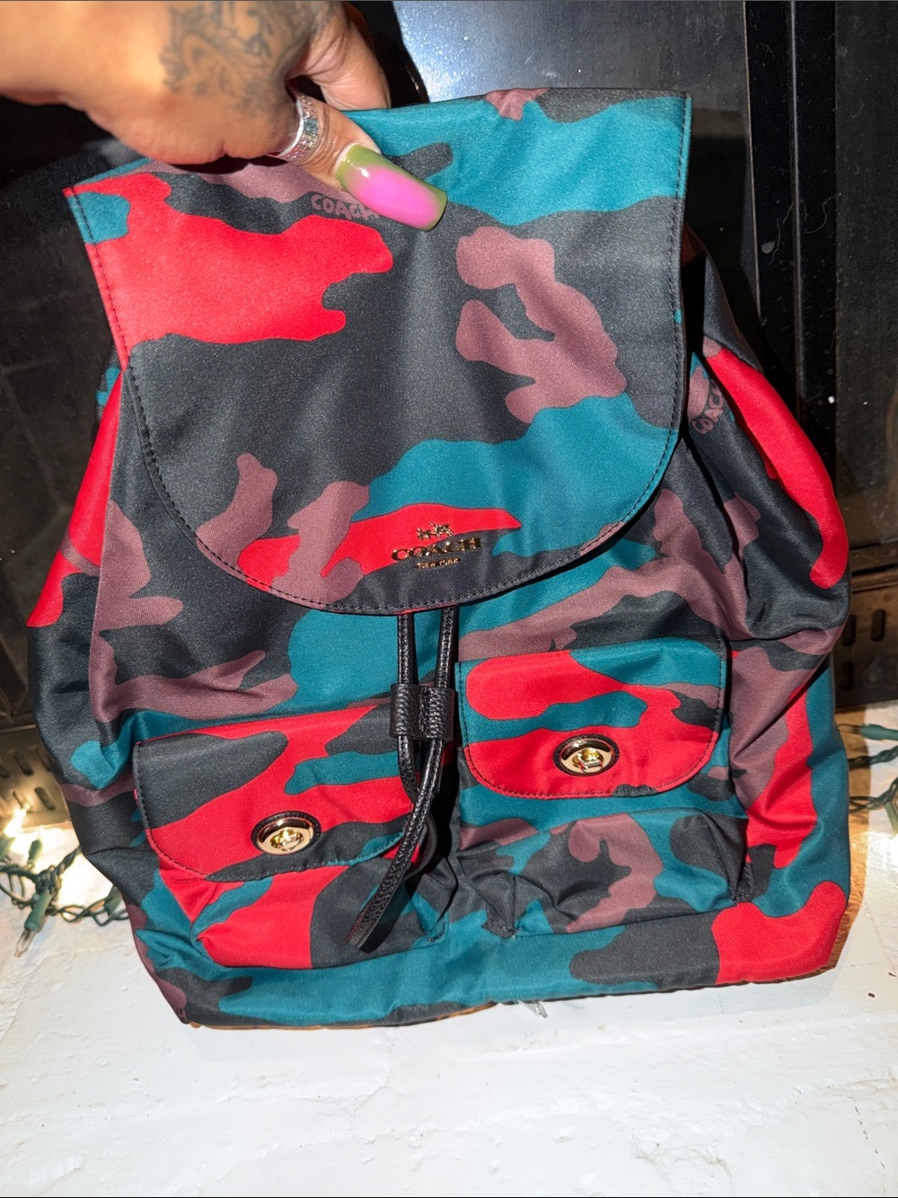 Like NEW Coach Nylon Camo Backpack
